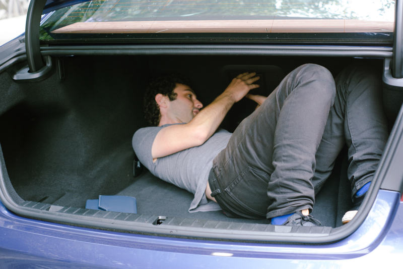 The B7 trunk can comfortably fit at least one Raph.